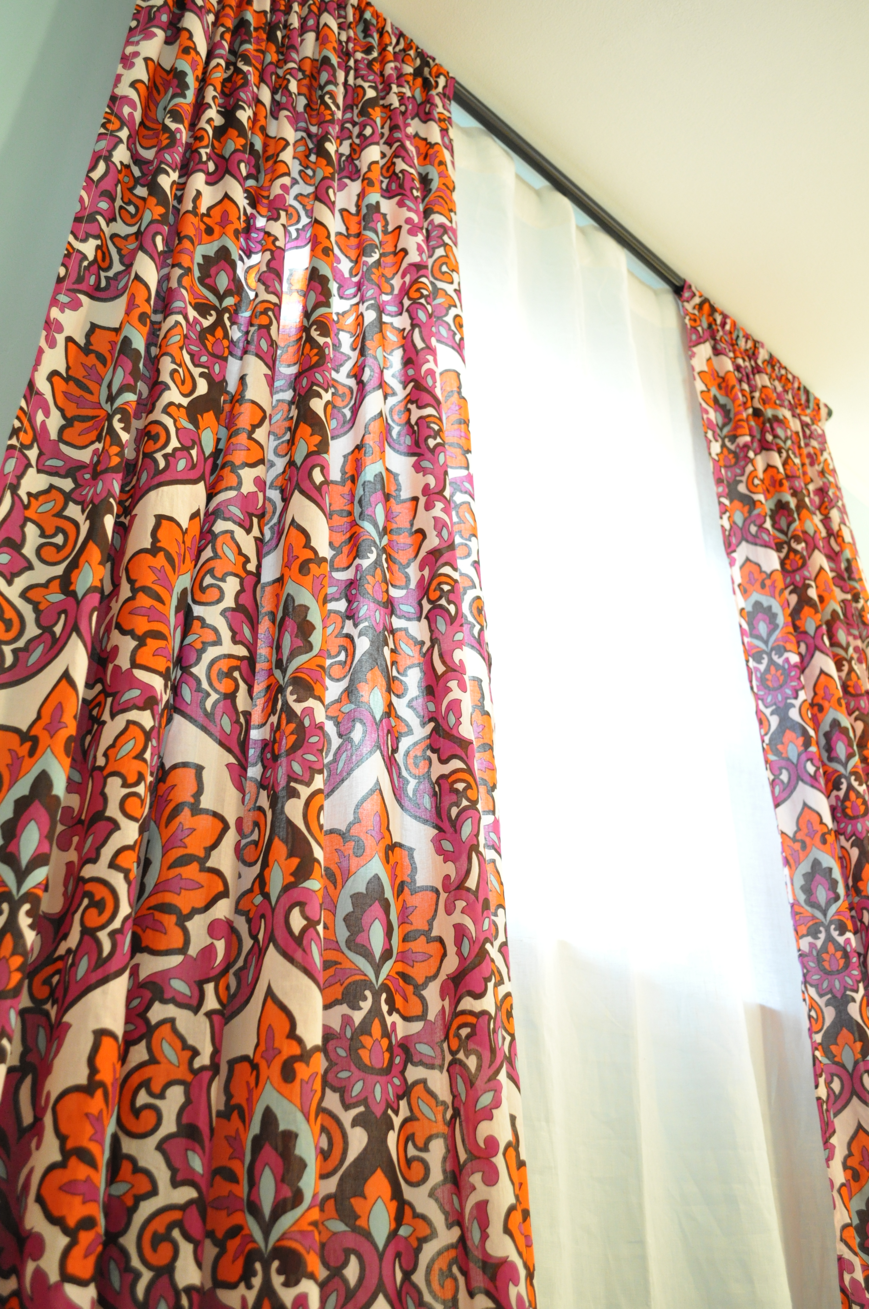 Looking up at curtain