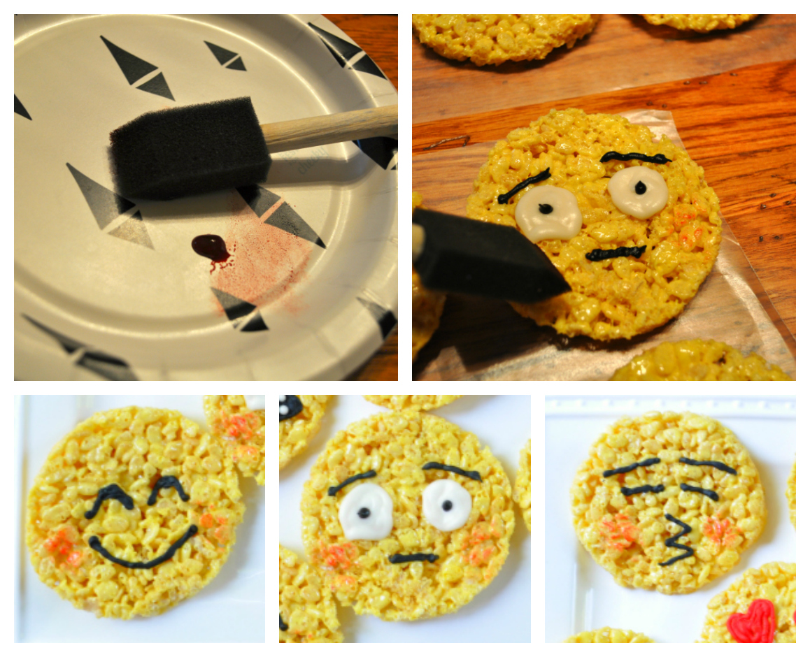 Sue at Home Emoji Rice Krispie Treats blush collage
